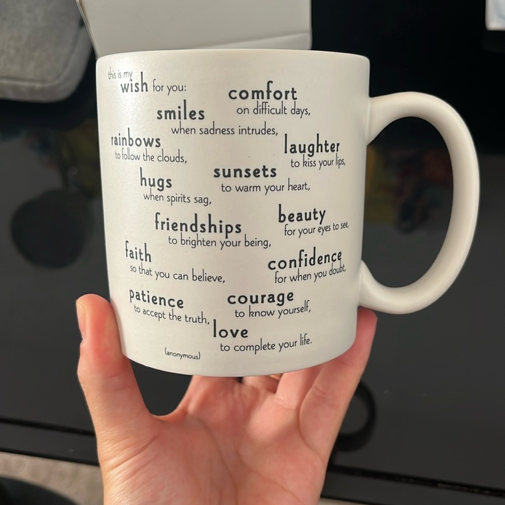 NWT Quotable My Wish For You - Anonymous Mug Quotes Kitchen Home MUG-G158-QUOTE